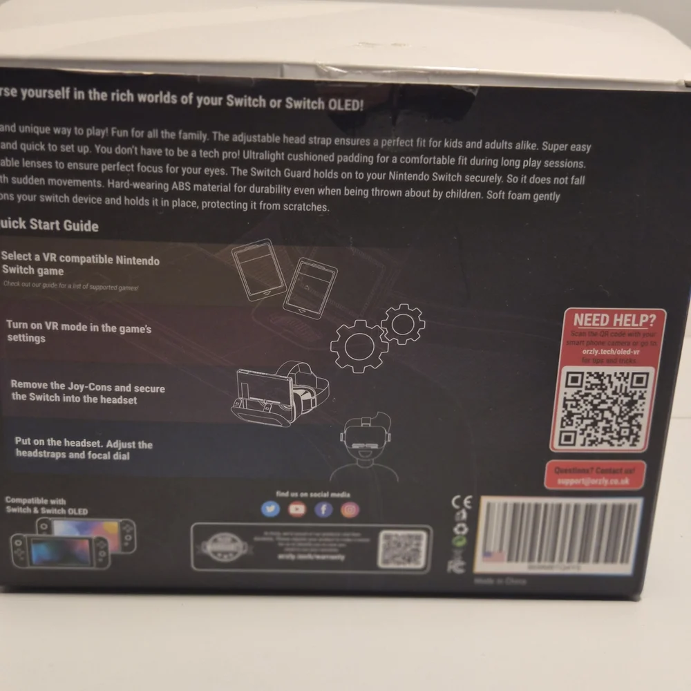 Virtual Reality Headset for Switch - Black